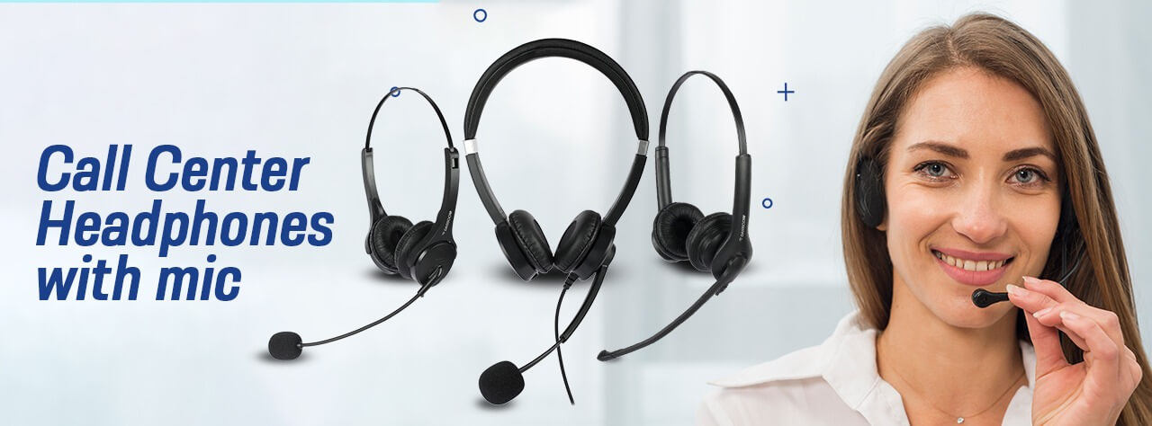 Increase efficiency with call center headphones with a mic